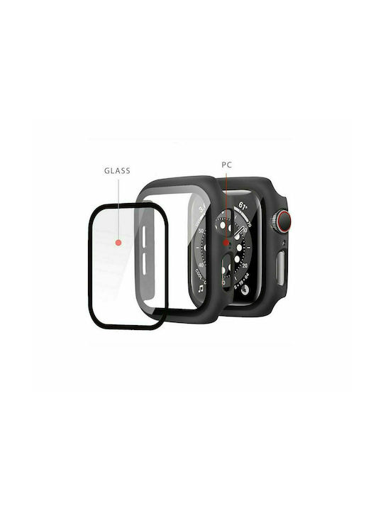Tech-Protect Defense 360 Plastic Case with Glass in Transparent color for Apple Watch 45mm