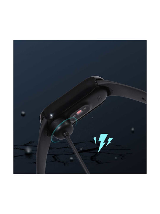 Tech-Protect Defense360 Plastic Case with Glass in Black color for Xiaomi Mi Band 3 / 4 / 5 / 6 / 6 NFC