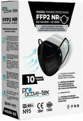 Pro Active-Tex Proactive-Tex Disposable Protective Mask FFP2 Black 10pcs