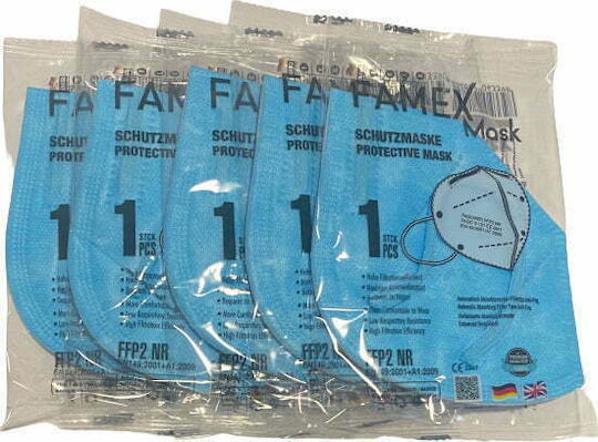 Famex Particle Filtering Half Mask FFP2 NR Schutzmaske FFP2 Sky Blue 10Stück