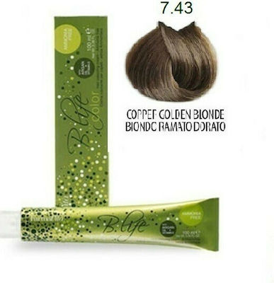 Farmavita B Life Hair Dye no Ammonia 7.43 Blonde Bronze Doré 100ml