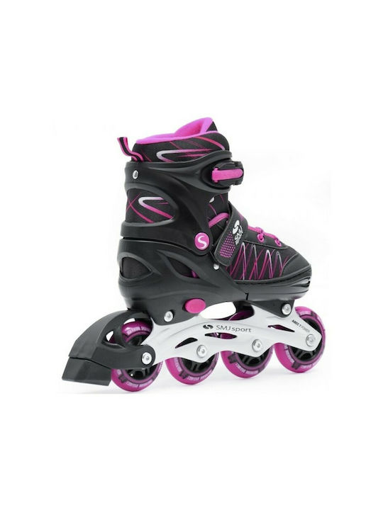 SMJ Sport UT103 Lea În linie Reglabil Rolez Negre Copii