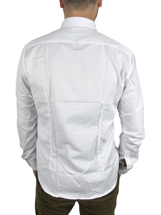 Dash&Dot Men's Shirt Long Sleeve White