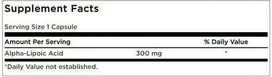 Swanson Alpha Lipoic Acid 300mg Ειδικό Συμπλήρωμα Διατροφής 60 κάψουλες