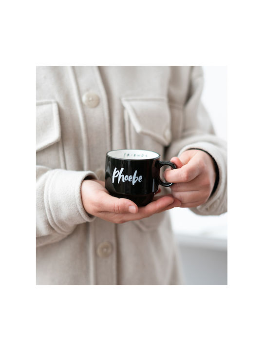 Grupo Erik Black Ceramic Mug 150ml (Personalized) 6 Pieces