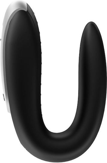 Satisfyer Double Fun Δονητής για Ζευγάρια με Απομακρυσμένο Έλεγχο Μαύρος