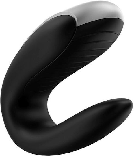 Satisfyer Double Fun Δονητής για Ζευγάρια με Απομακρυσμένο Έλεγχο Μαύρος