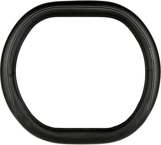 Lampa Car Steering Wheel Cover Club Synthetic Black with Black Stitching for Peugeot 2019+