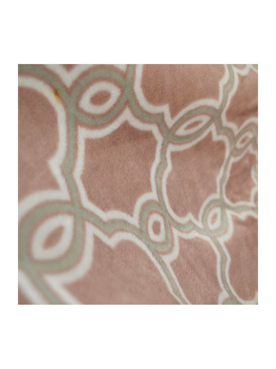 Lino Home Baroque Blanket Velvet Single 160x220cm. Pink