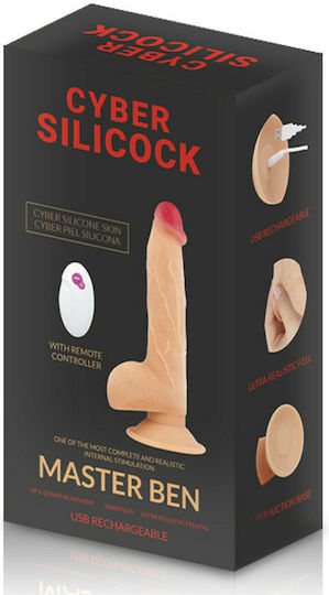 Cyber Silicock Realistischer Vibrator mit Fernbedienung 23,9cm Flesh