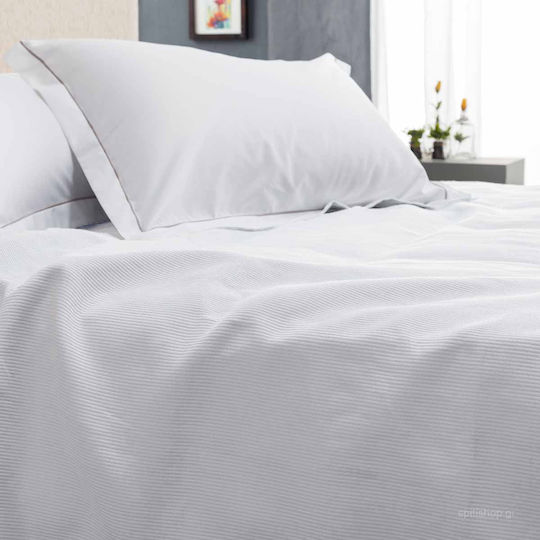 Vesta Home Κουβέρτα Ξενοδοχείου King Size Πικέ Λευκή 260x250cm