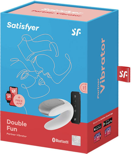 Satisfyer Double Fun Vibrator for Couples with Remote Control White