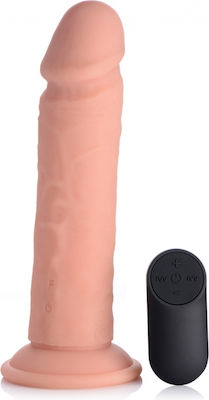 Big Shot Realistic Vibrating Dildo with Balls & Suction Cup Realistic Vibrator with Remote Control 21.5cm CN-19-1004-10 Skin