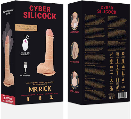 Cyber Silicock Vibrator Realistic Cu Control De La Distanță 21cm Flesh