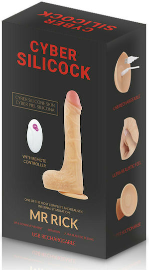Cyber Silicock Vibrator Realistic Cu Control De La Distanță 21cm Flesh