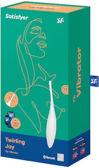 Satisfyer Twirling Joy Κλειτοριδικός Δονητής με Απομακρυσμένο Έλεγχο 18cm Λευκός