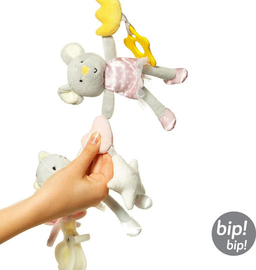 Babyono Hängende Babyspielzeuge Kette für Kinderbett und Kinderwagen mit Beißring