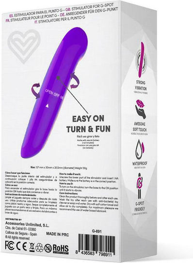 LateToBed Denzel Mini Κλειτοριδικός Δονητής 12.7cm Purple