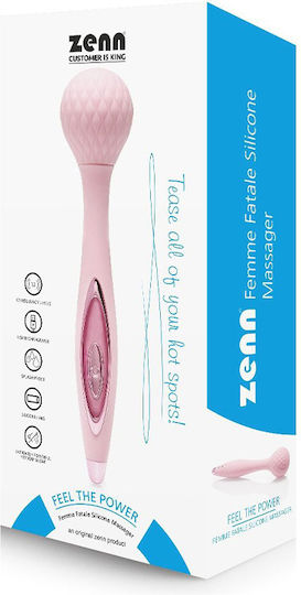 Zenn Femme Fatale Flexible Silicone Massager Vibrator Massage 4.5cm Pink