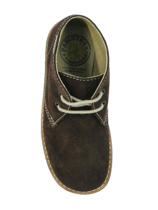 Anatomisch Suede Kinderstiefeletten mit Schnürsenkeln Braun