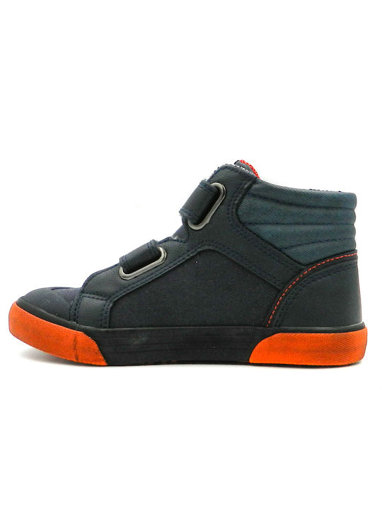 Anatomice Ghete Copii din Piele cu Velcro Albastru