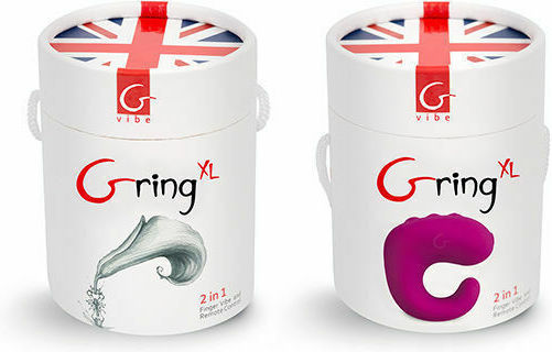 Fun Toys Gring XL Mini Δονητής για Ζευγάρια 9cm Sweet Raspberry