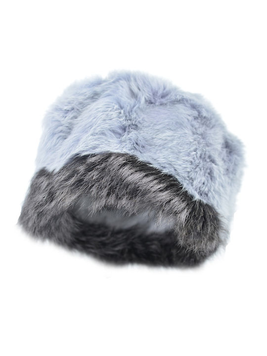 Leather 100 WOOL WOMEN'S FUR HAT CODE: HAT-118 (GREY)