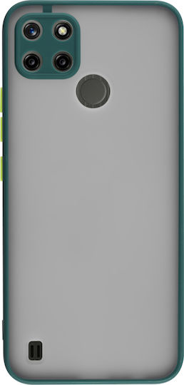 Lime Hardshell Camera Guard Back Cover Plastic / Silicone Green With Yellow Keys (Realme C21Y/C25Y)