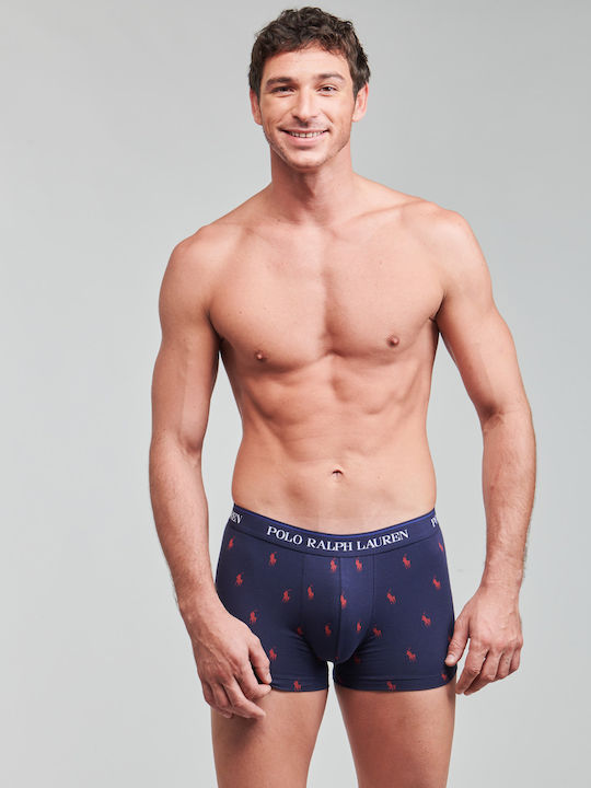 Ralph Lauren Men's Boxers Navy Blue / Blue / Red with Patterns 3Pack