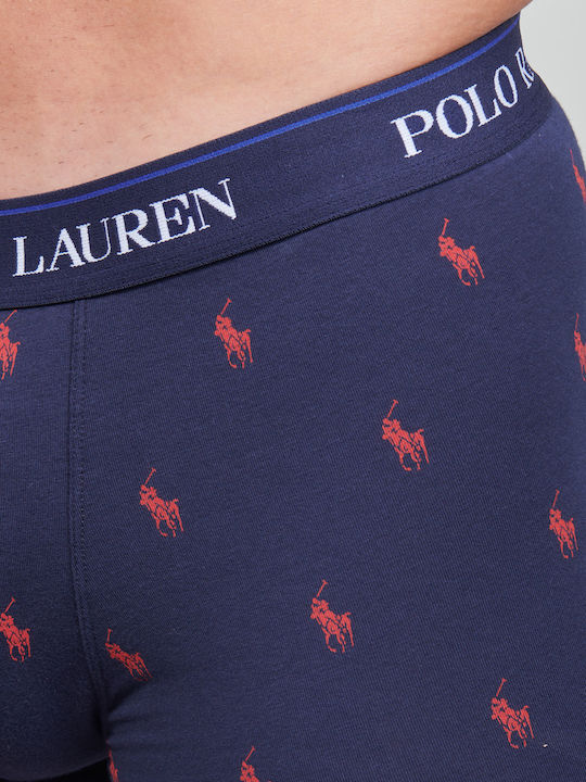 Men's Boxers Navy Blue / Blue / Red with Patterns 3Pack
