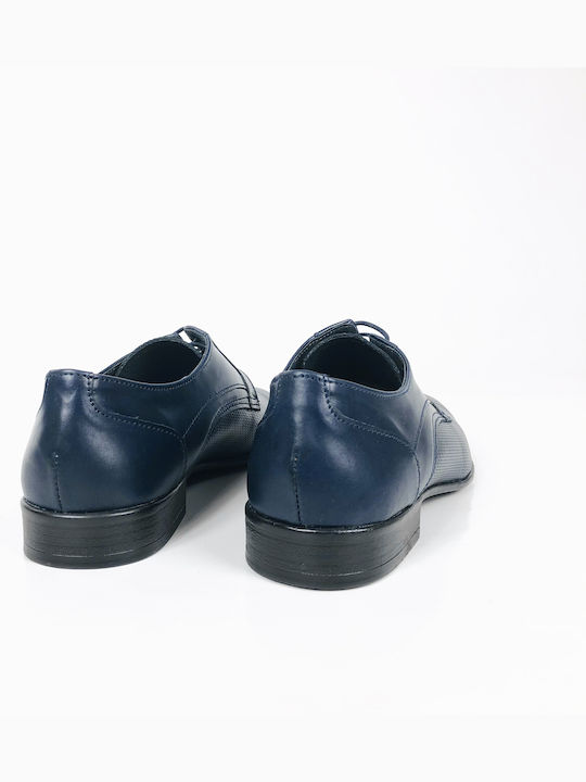 Tsalis Shoes Piele Pantofi casual pentru bărbați Albastru