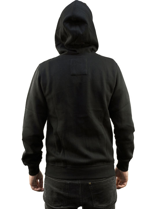 Magnetic North Herren Sweatshirt Jacke mit Kapuze und Taschen Schwarz