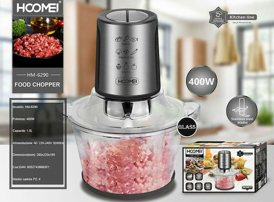 Hoomei Мултифункционална Машина Multi 400W с Капацитет 1.5л Inox