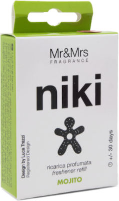 Mr & Mrs Fragrance Rezervă Aromatic Aerisire Mașină Niki Mojito 1buc JRNIKIBX024V02