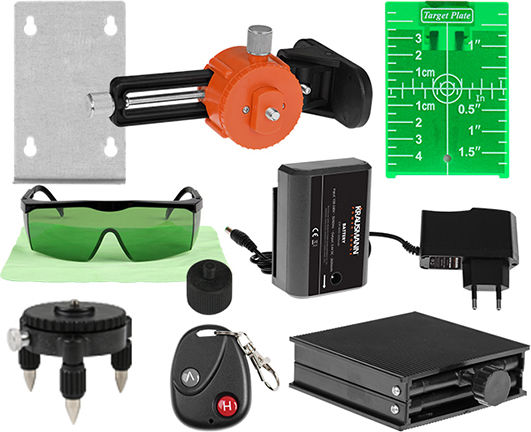 Krausmann SCL 3-360G Self-leveling Linear Laser Level Green Beam 3.7V with Working Range 30m