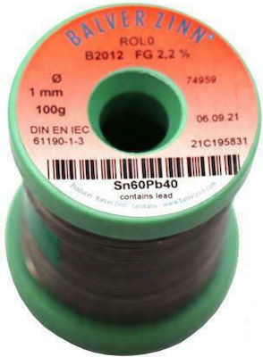 Balver Zinn 1110402040064 Solder WIres 60/40 1mm 100gr