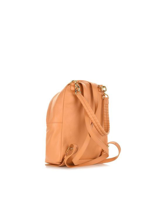 Coccinelle Maelody Women's Leather Backpack Peach