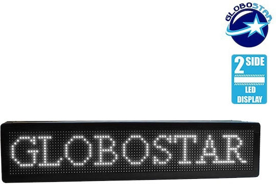GloboStar Rolling LED Sign Double Sided Waterproof 104x20cm White