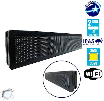 GloboStar Semne LED rulante Cu două fețe Impermeabil 104x20cm Alb