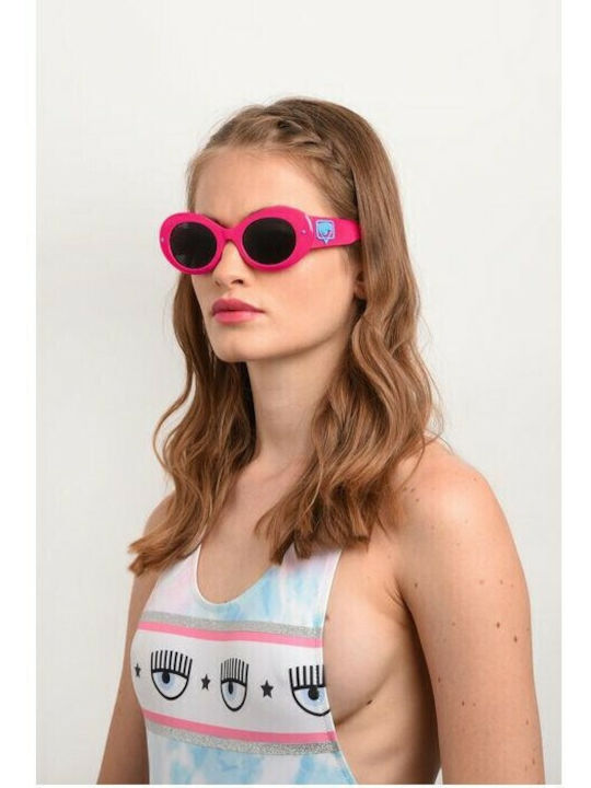 Chiara Ferragni Γυναικεία Γυαλιά Ηλίου με Ροζ Κοκκάλινο Σκελετό και Γκρι Φακό CF7004/S 35JIR