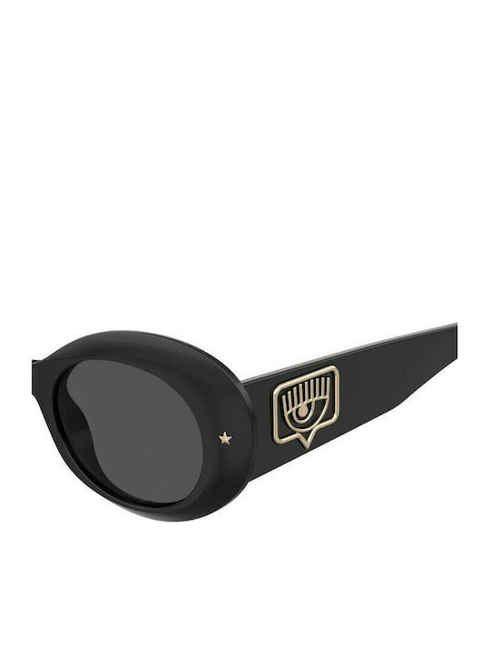 Chiara Ferragni Women's Sunglasses with Black Plastic Frame and Black Lens CF7004/S 807IR