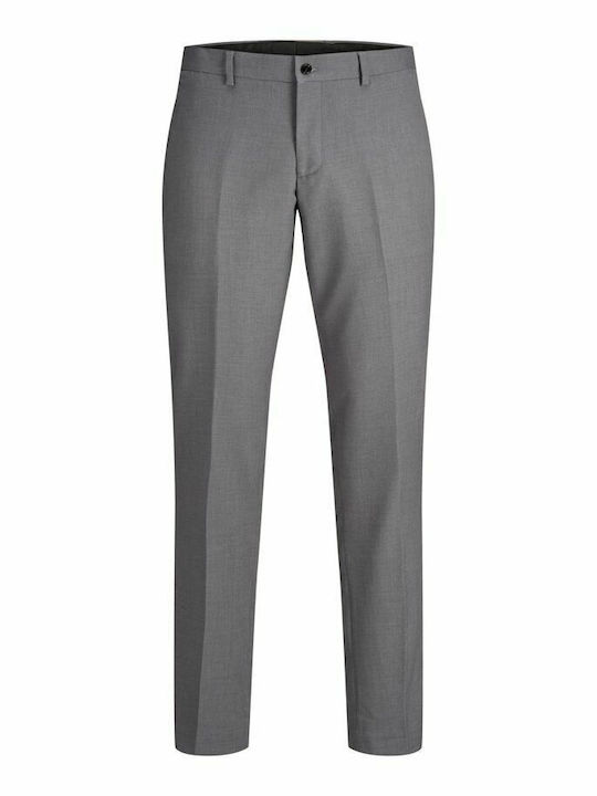 Pantaloni Elastic cu Croială Slim Gri deschis Melange Melange