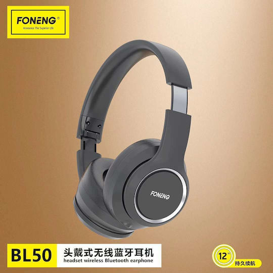 Foneng BL50 Fără fir Bluetooth Over Ear Căști cu 12 ore de Funcționare Negre