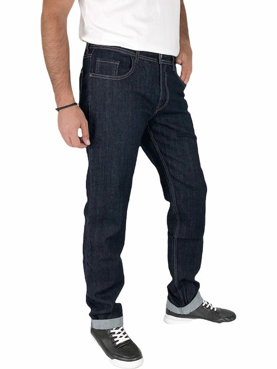 Ανδρικό Παντελόνι Τζιν με Relaxed Baggy Εφαρμογή Navy Μπλε