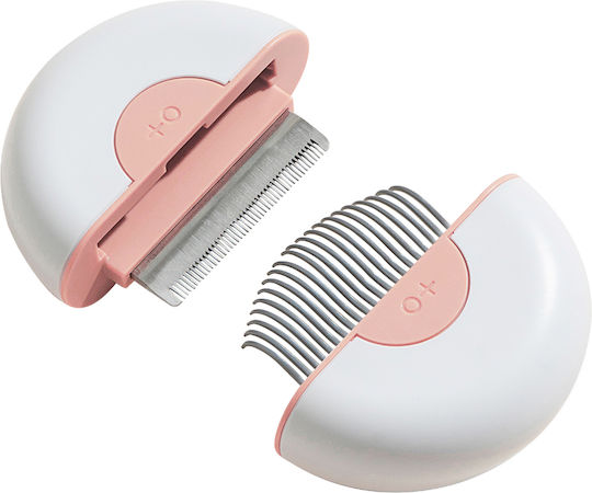 M-Pets Mini Pet Χτένα XSmall για Μακρύτριχους Σκύλους για Καθαρισμό Τριχώματος Ροζ