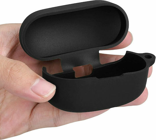 KWmobile Carabiner Silicone Case with Keychain Black for Sony WF-1000XM4