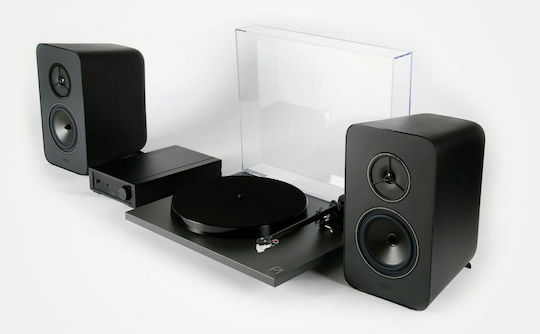 Rega System One Πικάπ με Ενσωματωμένα Ηχεία Μαύρο