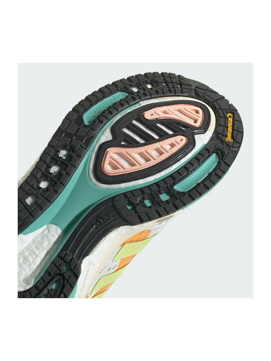 Solarboost 4 Damen Sportschuhe Laufen Cloud White / Pulse Lime / Light Flash Orange
