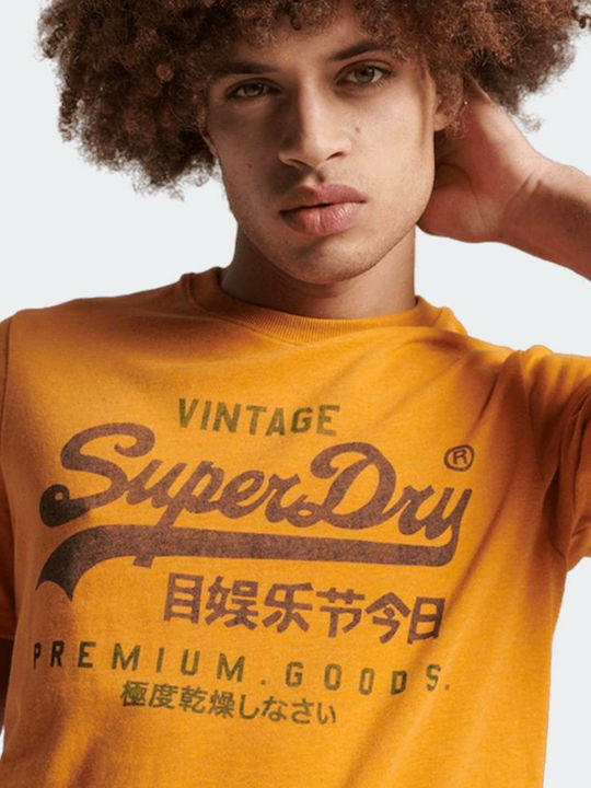 Superdry Tee Thrift Gold Ανδρικό T-shirt Κοντομάνικο Πορτοκαλί