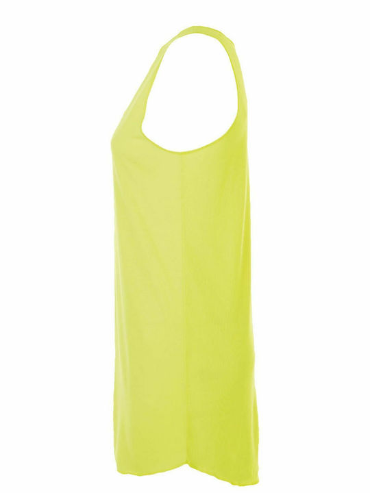 Sol's Cocktail Γυναικείο Κοντό Φόρεμα Παραλίας Neon Yellow